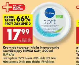 Biedronka Krem do twarzy i ciała intensywnie nawilżający Nivea Soft oferta