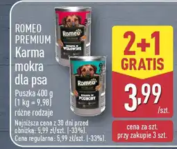 ALDI Romeo premium karma mokra dla psa oferta