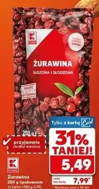 Kaufland Żurawina suszona K-Classic oferta