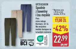 ALDI Up2fashion spodnie z bawełny i lnu męskie oferta