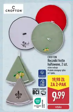ALDI Crofton ręczniki frotte haftowane oferta
