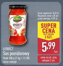 ALDI Łowicz sos pomidorowy oferta