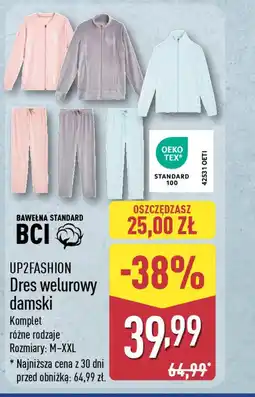 ALDI Up2fashion dres welurowy damski oferta