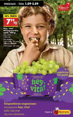 Biedronka Winogrona bio Hey, vita! oferta