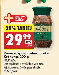 Biedronka Kawa rozpuszczalna Jacobs Krönung oferta