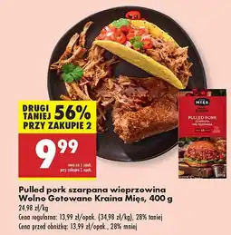 Biedronka Pulled pork szarpana wieprzowina Wolno Gotowane Kraina Mięs oferta