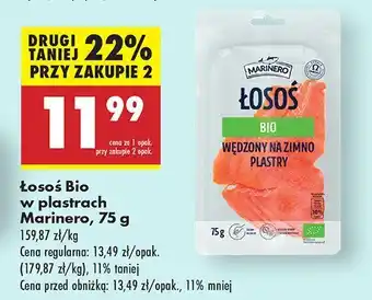 Biedronka Łosoś Bio w plastrach Marinero oferta