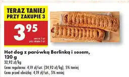 Biedronka Hot dog z parówką Berlinką i sosem Biedronka oferta