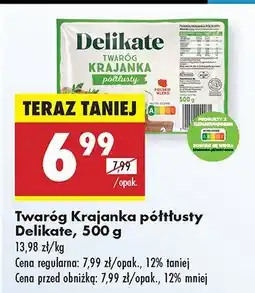 Biedronka Twaróg Krajanka półtłusty Delikate oferta