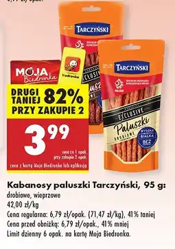 Biedronka Kabanosy paluszki Tarczyński oferta
