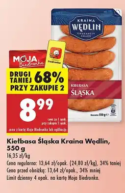 Biedronka Kiełbasa śląska Kraina Wędlin oferta