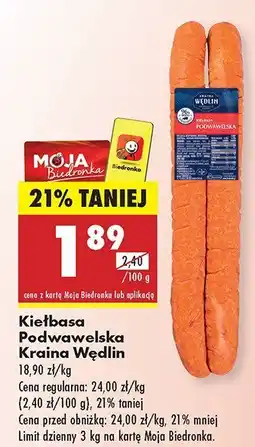 Biedronka Kiełbasa podwawelska Kraina Wędlin oferta