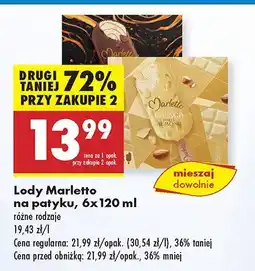 Biedronka Lody Marletto na patyku oferta