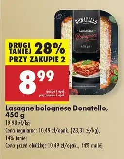 Biedronka Lasagne bolognese Donatello oferta