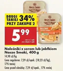 Biedronka Naleśniki z serem lub jabłkiem Nasze Smaki oferta