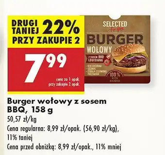 Biedronka Burger wołowy z sosem BBQ Selected oferta