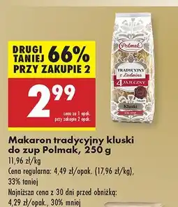 Biedronka Makaron tradycyjny kluski do zup Polmak oferta