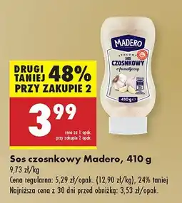 Biedronka Sos czosnkowy Madero oferta