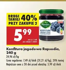 Biedronka Konfitura jagodowa Rapsodia oferta
