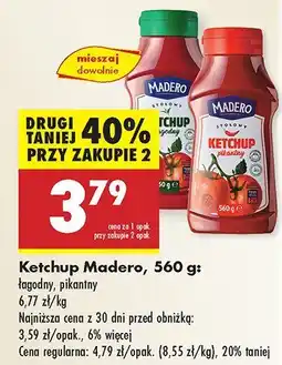 Biedronka Ketchup Madero łagodny/pikantny oferta