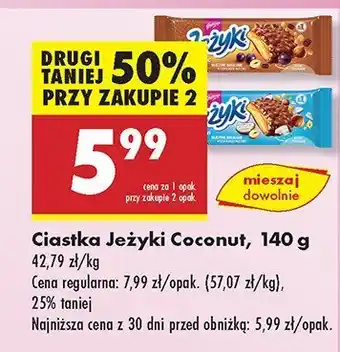 Biedronka Ciastka Języki Coconut oferta