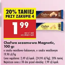 Biedronka Chałwa sezamowa Magnetic waniliowo-kakaowa/waniliowa oferta