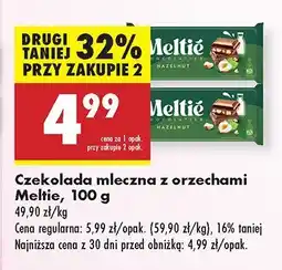 Biedronka Czekolada mleczna z orzechami Meltie oferta