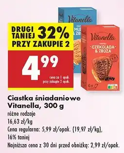 Biedronka Ciastka śniadaniowe Vitanella oferta