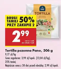 Biedronka Tortilla pszenna Pano oferta