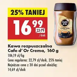 Biedronka Kawa rozpuszczalna Cafe d'Or Crema oferta
