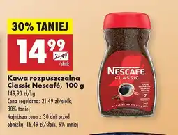 Biedronka Kawa rozpuszczalna Classic Nescafe oferta