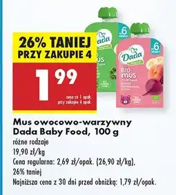 Biedronka Mus owocowo-warzywny Dada Baby Food oferta