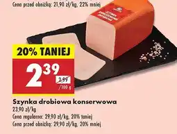 Biedronka Szynka drobiowa konserwowa Indykpol oferta