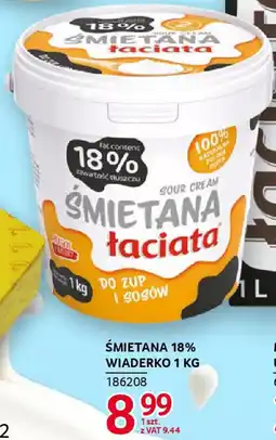 Selgros Śmietana 18% wiaderko oferta