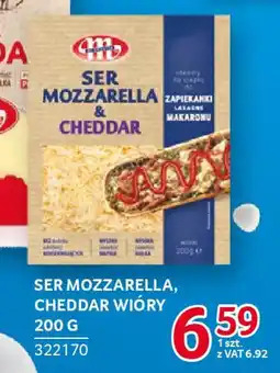 Selgros Ser mozzarella, cheddar wióry Mlekovita oferta