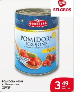 Selgros Pomidory krojone Podravka oferta