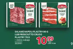 Selgros Salame napoli plastry lub prosciutto crudo plastry Galbani oferta