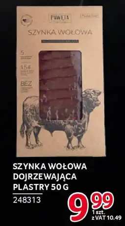 Selgros Szynka wołowa dojrzewająca plastry pawęta oferta