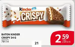 Selgros Baton Kinder Crispy oferta