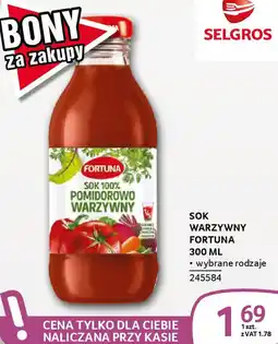 Selgros Sok warzywny Fortuna oferta