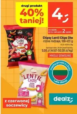 Dealz Chipsy Lentil Chips Oho oferta