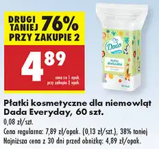 Biedronka Płatki kosmetyczne dla niemowląt Dada Everyday oferta