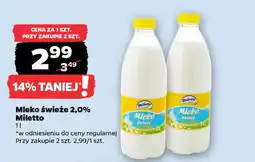 Netto Mleko świeże 2,0% Miletto oferta