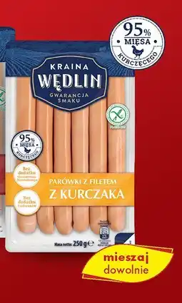 Biedronka Parówki z filetem z kurczaka Kraina Wędlin oferta