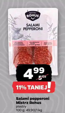 Netto Salami pepperoni Mistrz Rohus plastry oferta