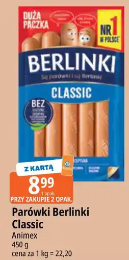 E.Leclerc Parówki Berlinki Classic Animex oferta