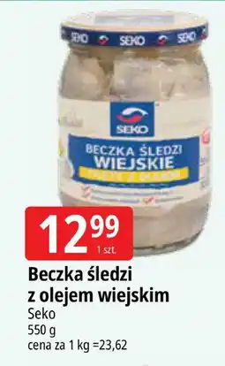 E.Leclerc Beczka śledzi z olejem wiejskim Seko oferta