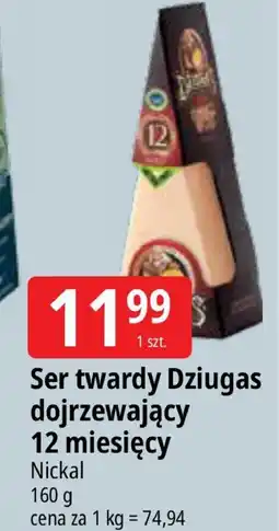 E.Leclerc Ser twardy Dziugas dojrzewający 12 miesięcy Nickel oferta