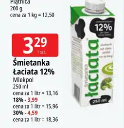 E.Leclerc Śmietanka Łaciata 12% Mlekpol oferta