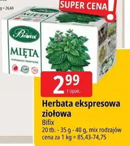 E.Leclerc Herbata ekspresowa ziołowa Bifix oferta